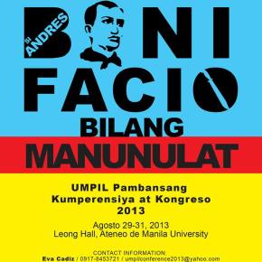 UMPIL to hold Aug. 2013 annual convention on Bonifacio as writer, conference for teachers