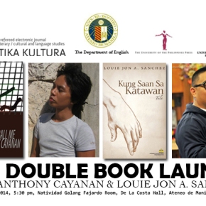 Mark Anthony Cayanan and Louie Jon A. Sanchez to launch poetry books